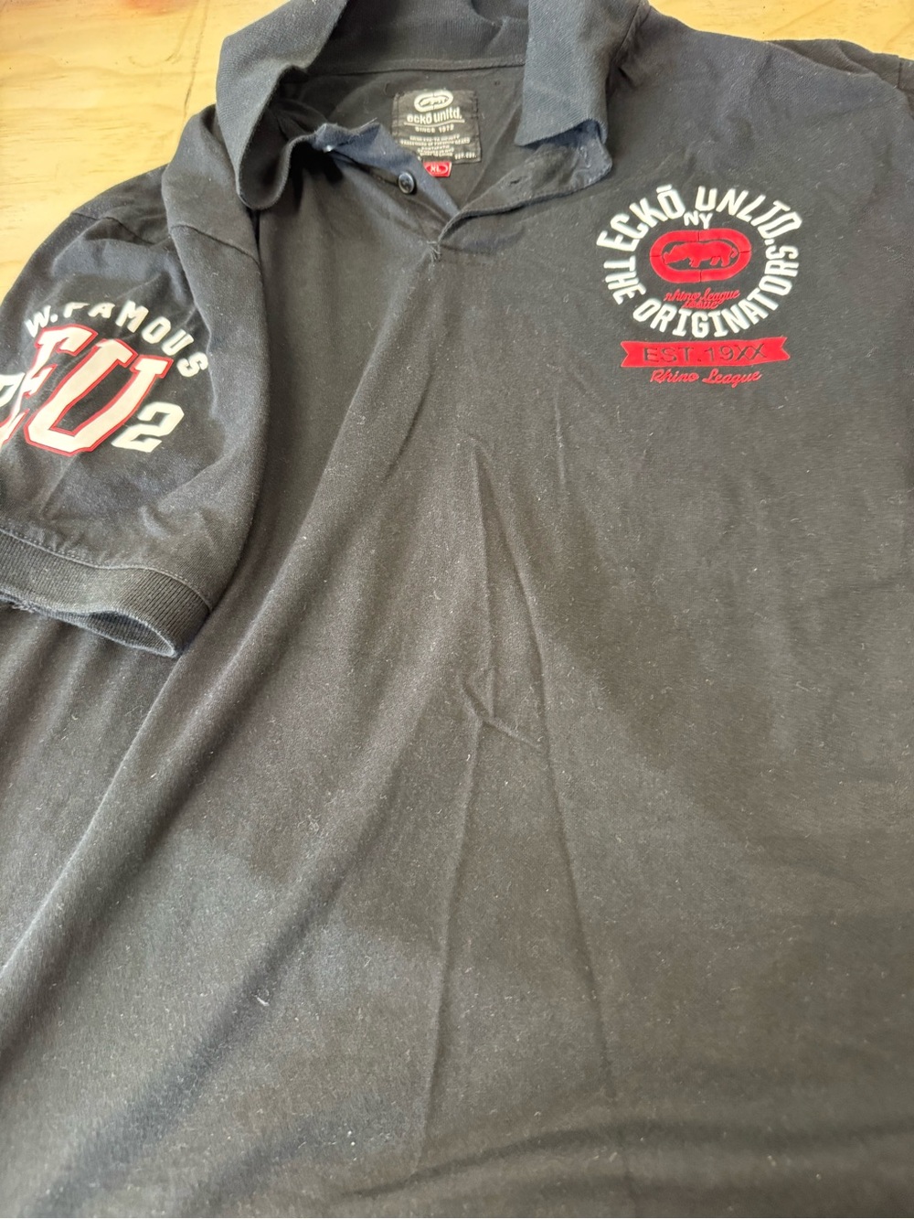 Ecko Unlimited Black Tee with Red Size Tab